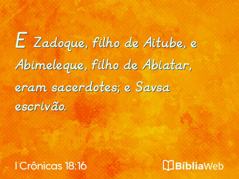 I Crônicas 18:16 em imagem para compartilhar
