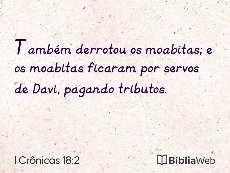 I Crônicas 18:2 em imagem para compartilhar