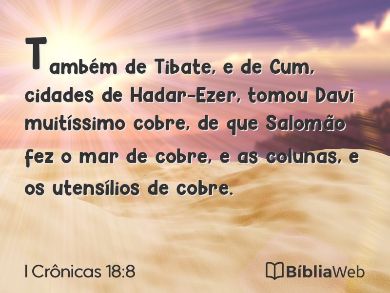 I Crônicas 18:8 em imagem para compartilhar