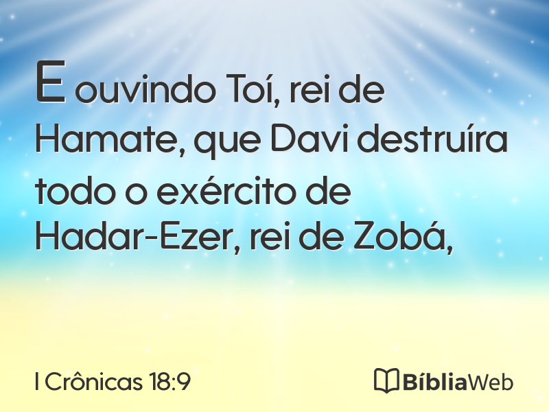 I Crônicas 18:9 em imagem para compartilhar
