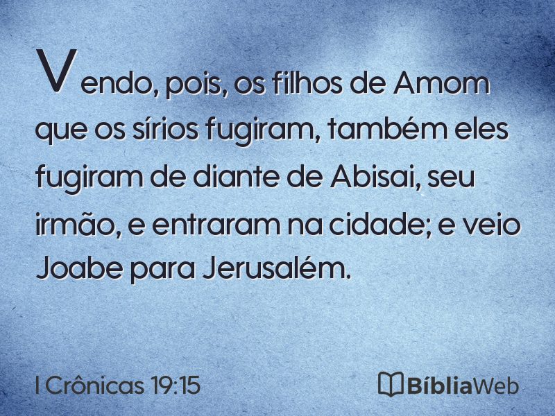 I Crônicas 19:15 em imagem para compartilhar