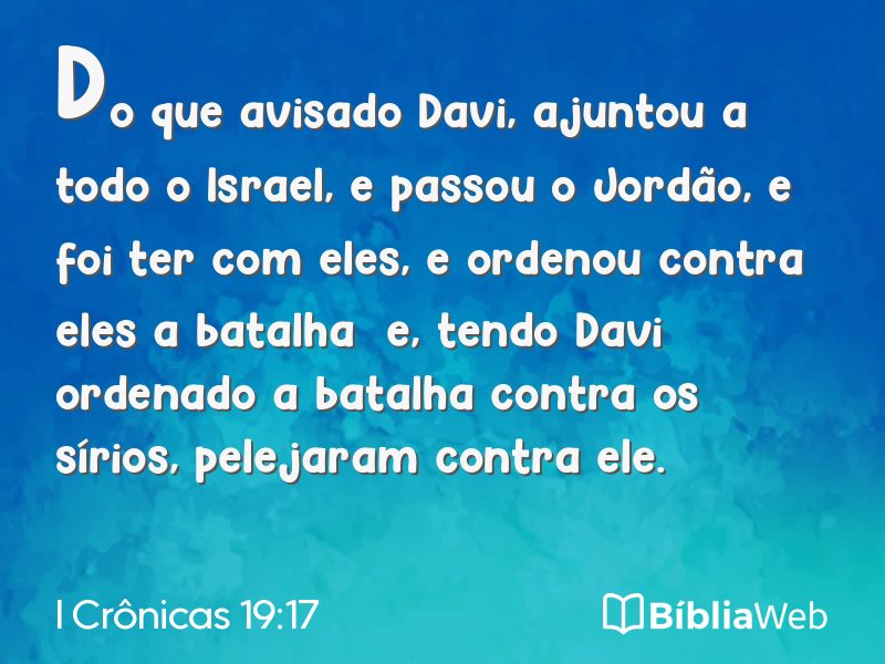I Crônicas 19:17 em imagem para compartilhar