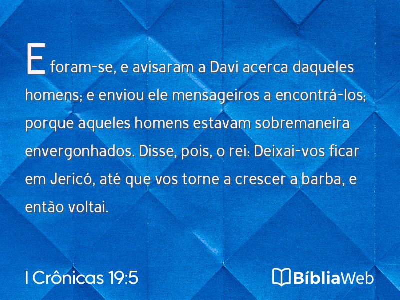 I Crônicas 19:5 em imagem para compartilhar