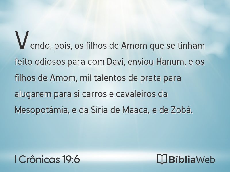 I Crônicas 19:6 em imagem para compartilhar
