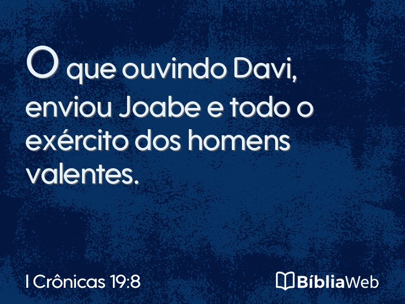 I Crônicas 19:8 em imagem para compartilhar