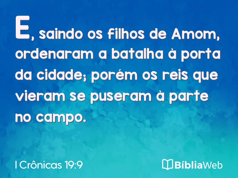 I Crônicas 19:9 em imagem para compartilhar