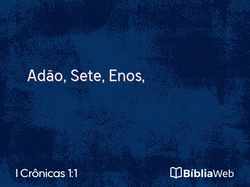 I Crônicas 1:1 em imagem para compartilhar