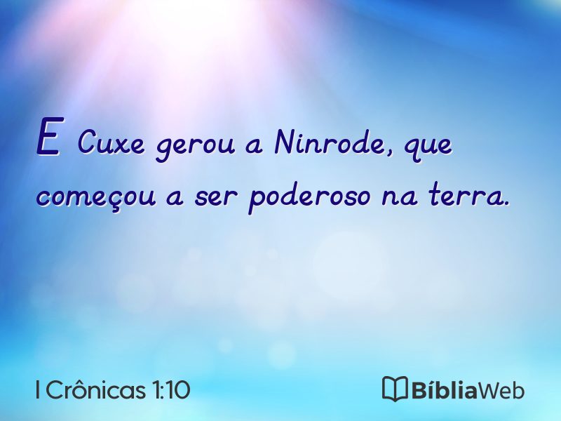 I Crônicas 1:10 em imagem para compartilhar