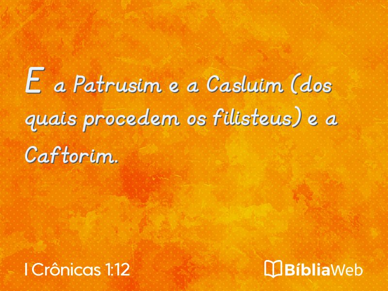 I Crônicas 1:12 em imagem para compartilhar
