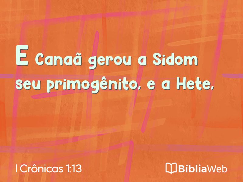 I Crônicas 1:13 em imagem para compartilhar