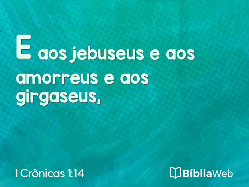 I Crônicas 1:14 em imagem para compartilhar