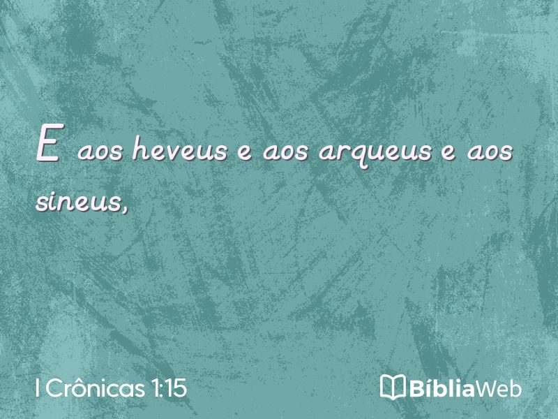 I Crônicas 1:15 em imagem para compartilhar