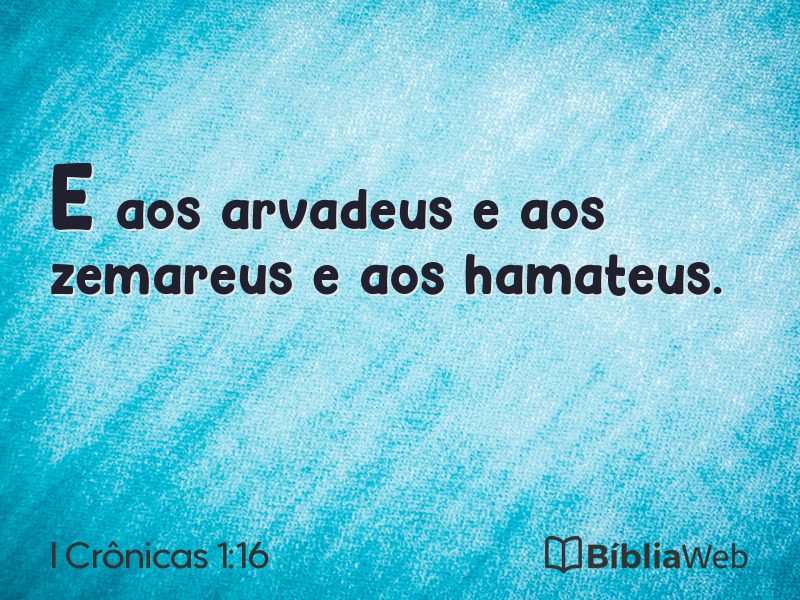 I Crônicas 1:16 em imagem para compartilhar