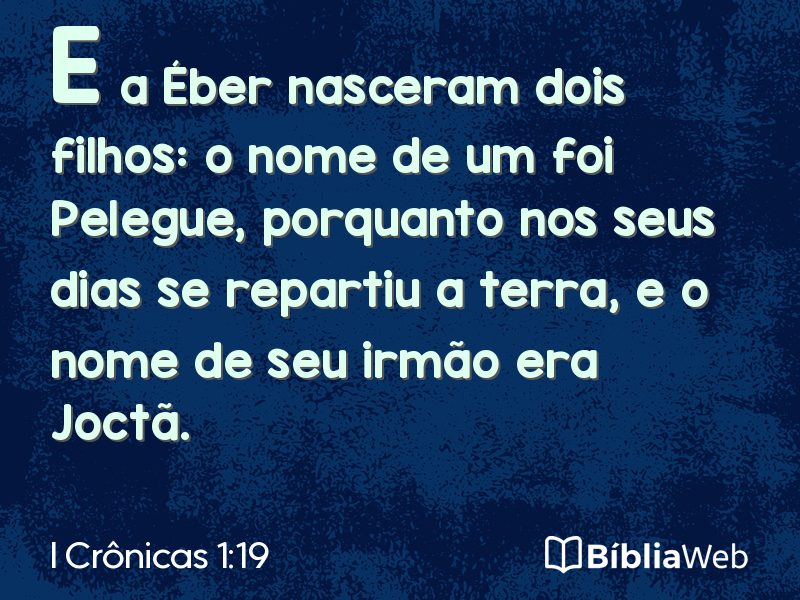 I Crônicas 1:19 em imagem para compartilhar