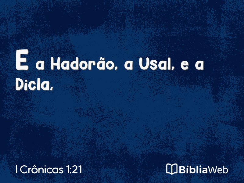 I Crônicas 1:21 em imagem para compartilhar
