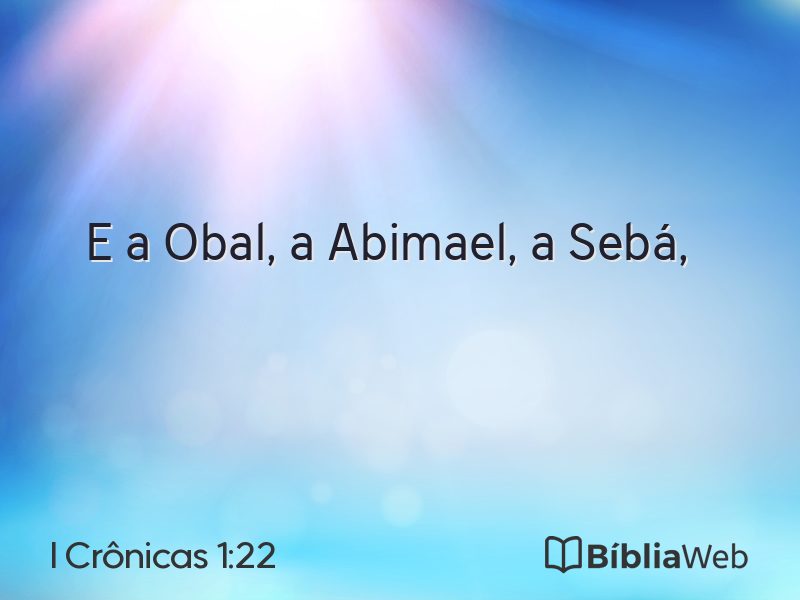 I Crônicas 1:22 em imagem para compartilhar