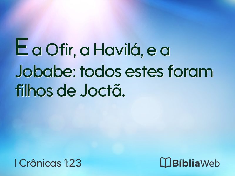 I Crônicas 1:23 em imagem para compartilhar