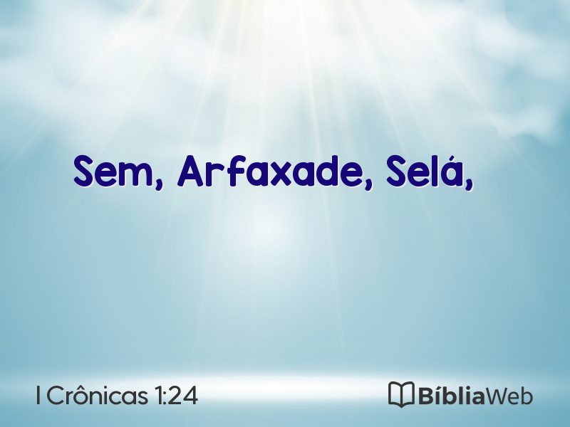 I Crônicas 1:24 em imagem para compartilhar