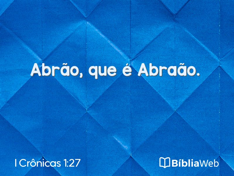 I Crônicas 1:27 em imagem para compartilhar