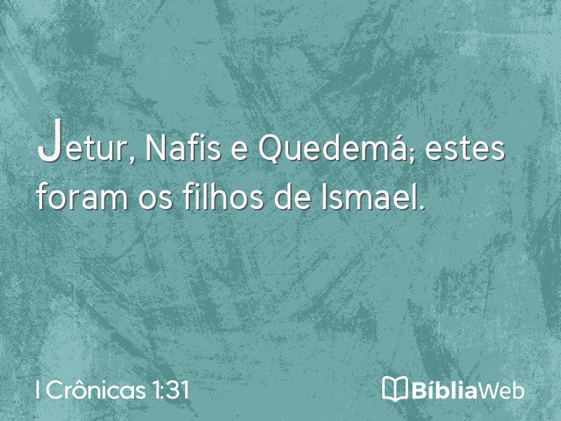 I Crônicas 1:31 em imagem para compartilhar