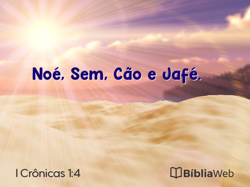I Crônicas 1:4 em imagem para compartilhar