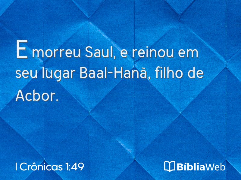 I Crônicas 1:49 em imagem para compartilhar
