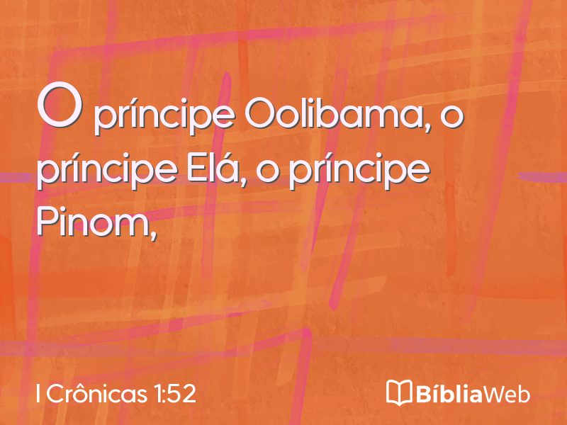 I Crônicas 1:52 em imagem para compartilhar
