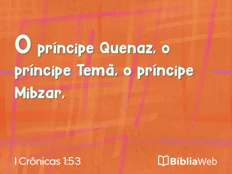 I Crônicas 1:53 em imagem para compartilhar