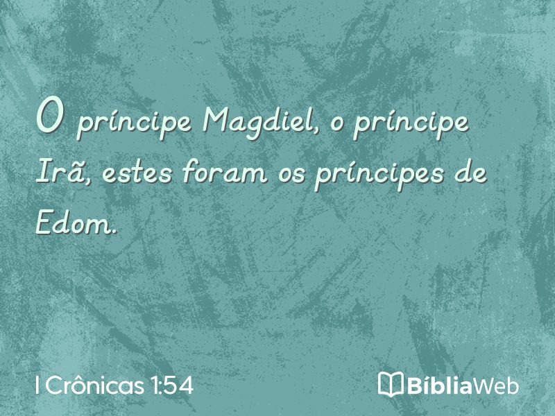 I Crônicas 1:54 em imagem para compartilhar