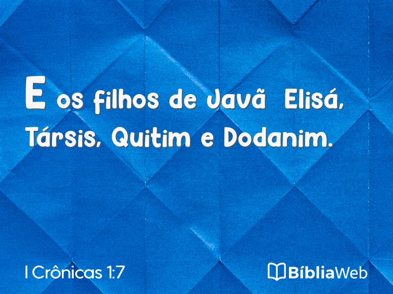 I Crônicas 1:7 em imagem para compartilhar
