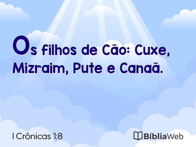 I Crônicas 1:8 em imagem para compartilhar