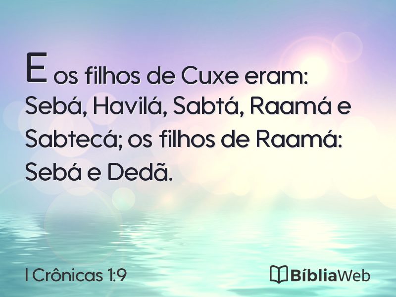 I Crônicas 1:9 em imagem para compartilhar