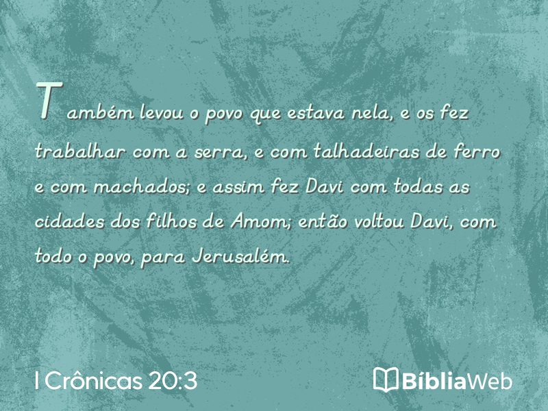I Crônicas 20:3 em imagem para compartilhar