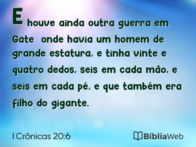 I Crônicas 20:6 em imagem para compartilhar