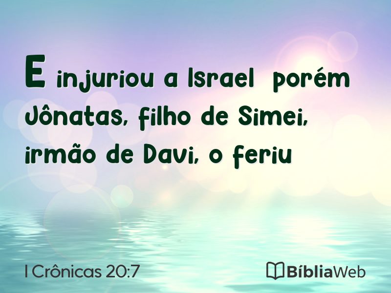 I Crônicas 20:7 em imagem para compartilhar