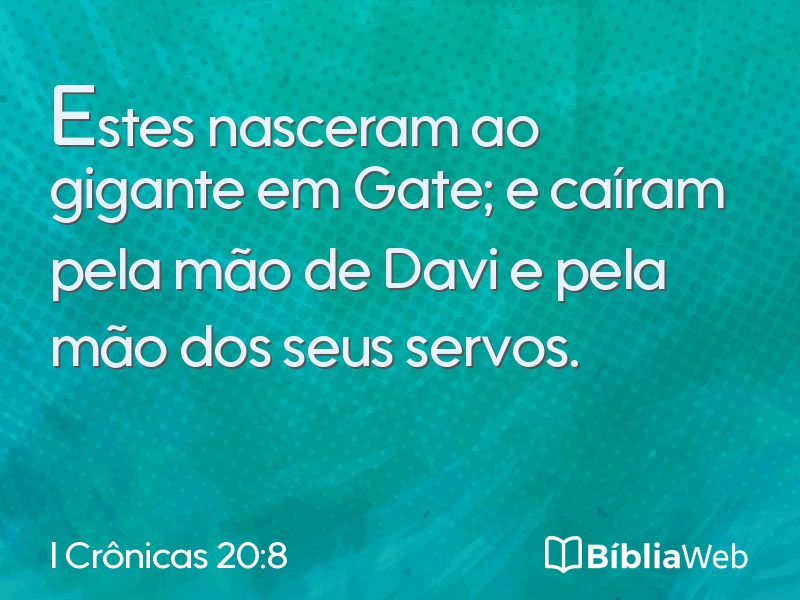 I Crônicas 20:8 em imagem para compartilhar