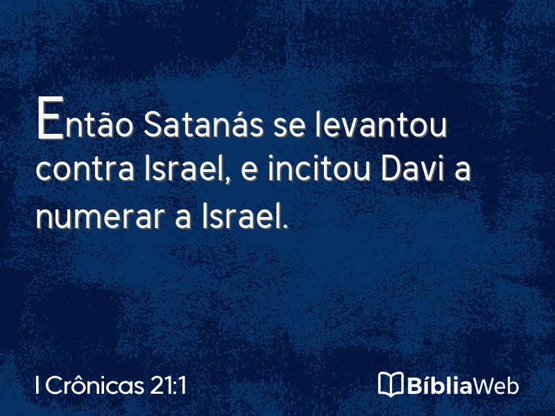 I Crônicas 21:1 em imagem para compartilhar
