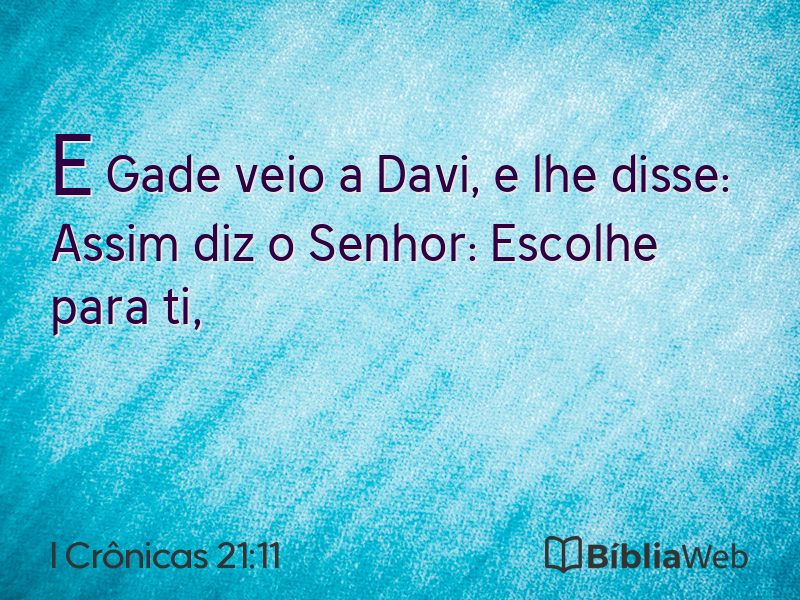 I Crônicas 21:11 em imagem para compartilhar