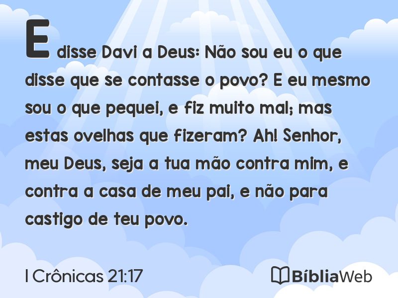 I Crônicas 21:17 em imagem para compartilhar