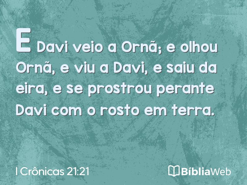 I Crônicas 21:21 em imagem para compartilhar