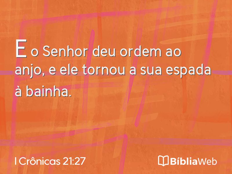 I Crônicas 21:27 em imagem para compartilhar