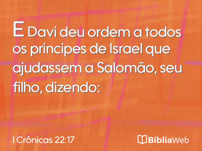 I Crônicas 22:17 em imagem para compartilhar