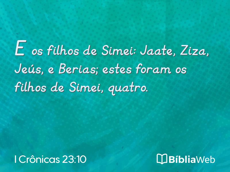 I Crônicas 23:10 em imagem para compartilhar