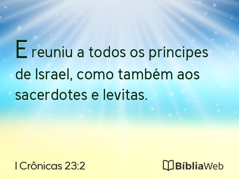 I Crônicas 23:2 em imagem para compartilhar
