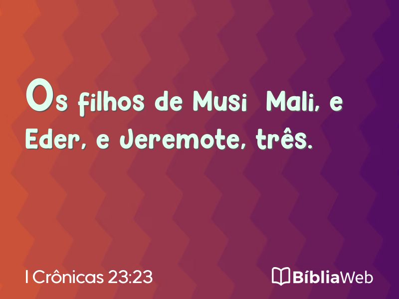 I Crônicas 23:23 em imagem para compartilhar