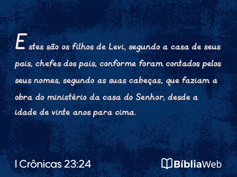 I Crônicas 23:24 em imagem para compartilhar