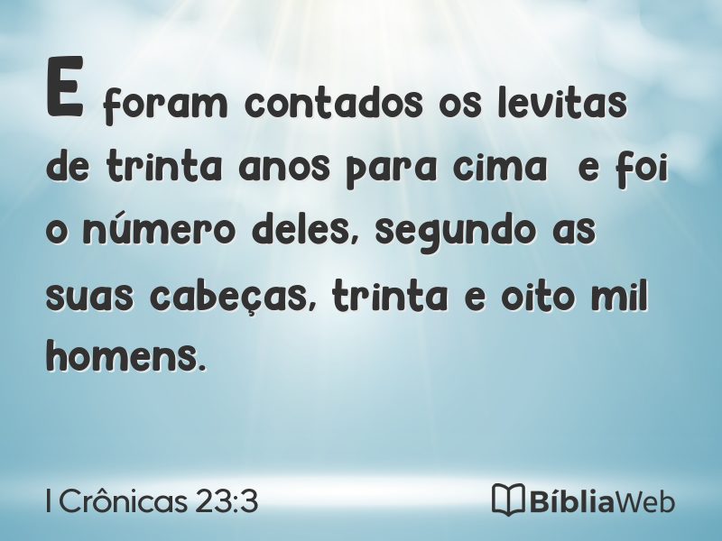 I Crônicas 23:3 em imagem para compartilhar
