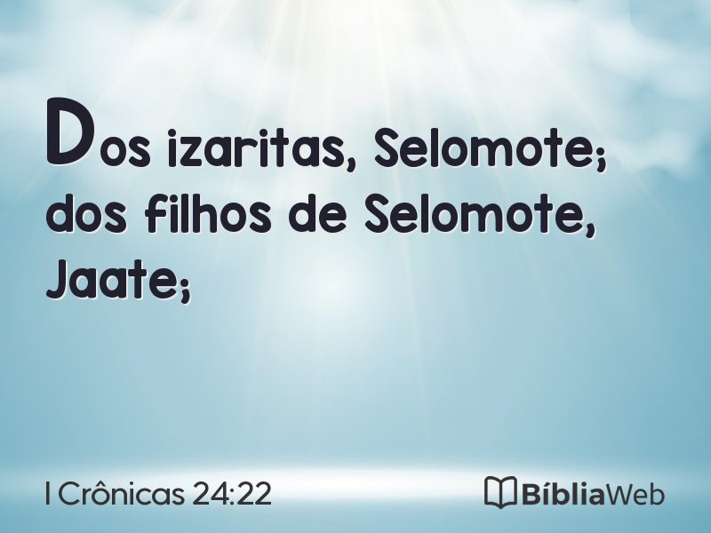 I Crônicas 24:22 em imagem para compartilhar