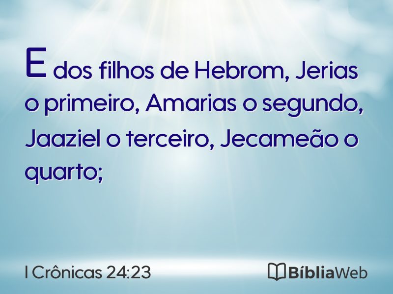 I Crônicas 24:23 em imagem para compartilhar