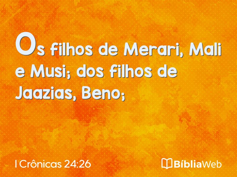 I Crônicas 24:26 em imagem para compartilhar